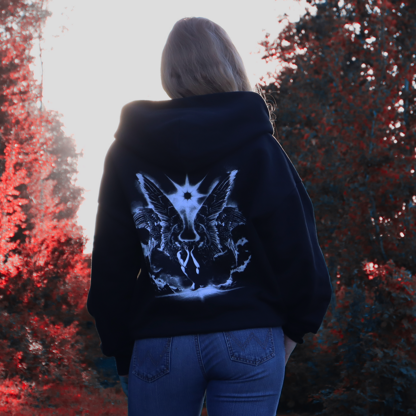 Fallen Angel 500gsm french terry zip hoodie