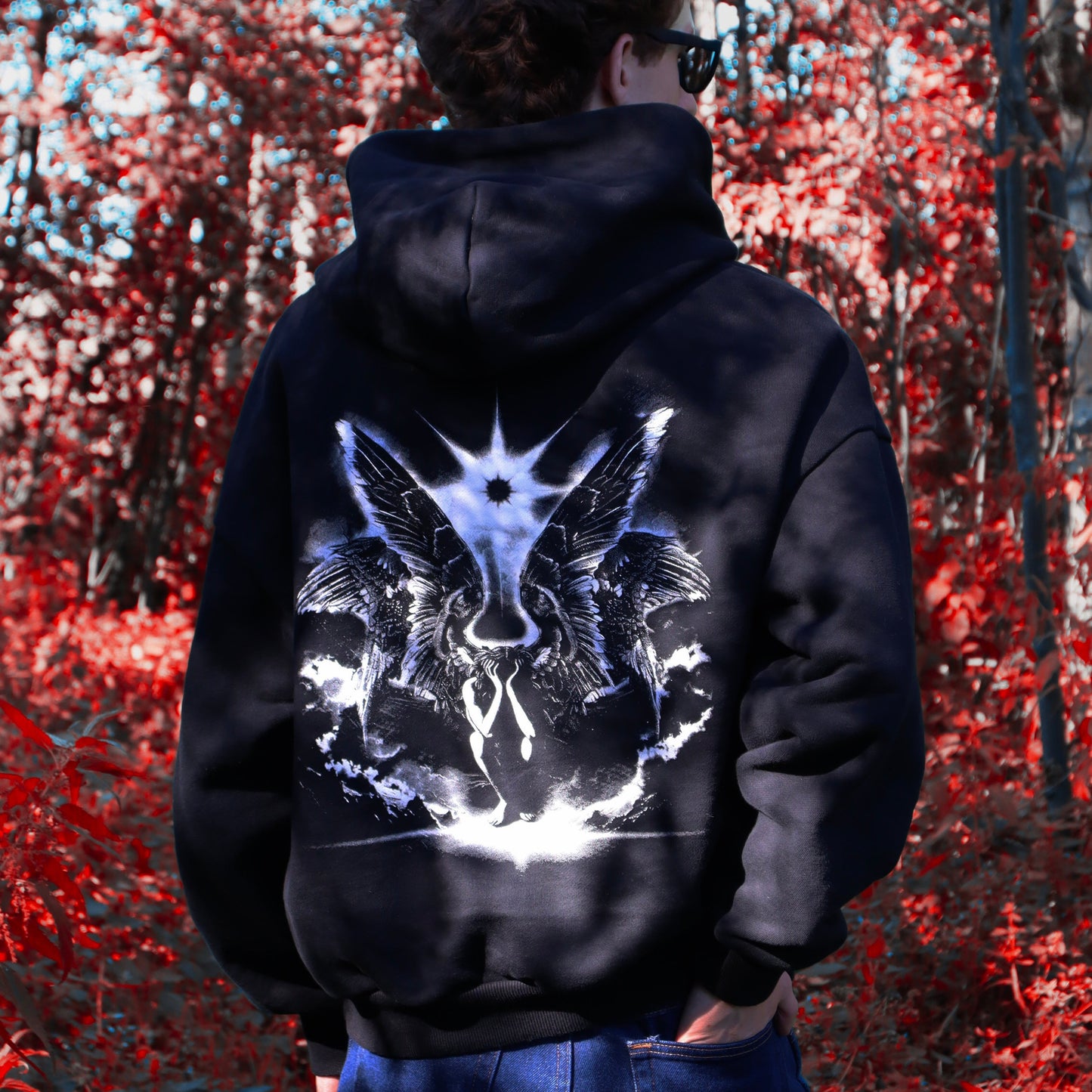 Fallen Angel 500gsm french terry zip hoodie